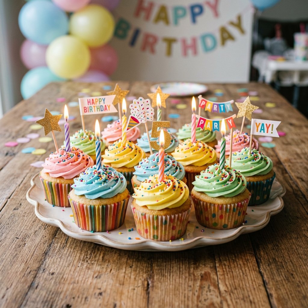 Cupcakes Temáticos Cumpleaños (Caja x12)